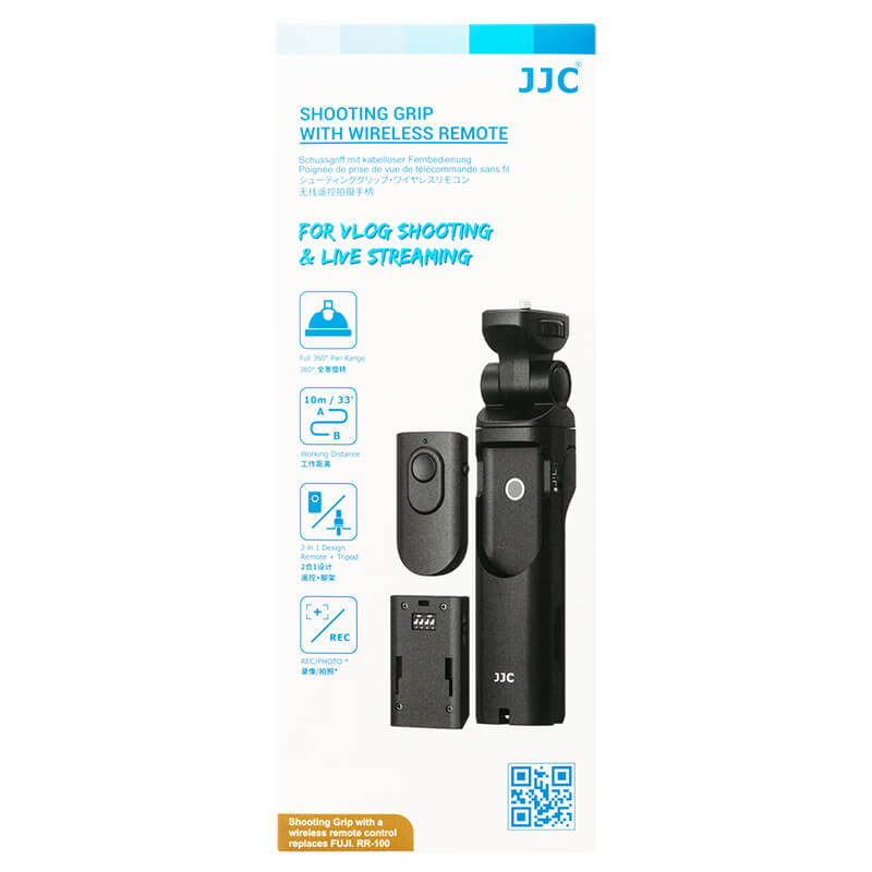 JJC JJC Kombinerat handgrep/ministativ & 2.4 GHz fjernkontroll for Fuji X