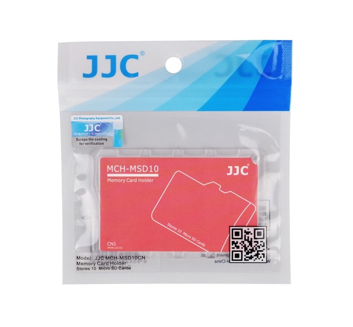 JJC JJC Minnekortholder rød for 10xMSD kreditkortformat