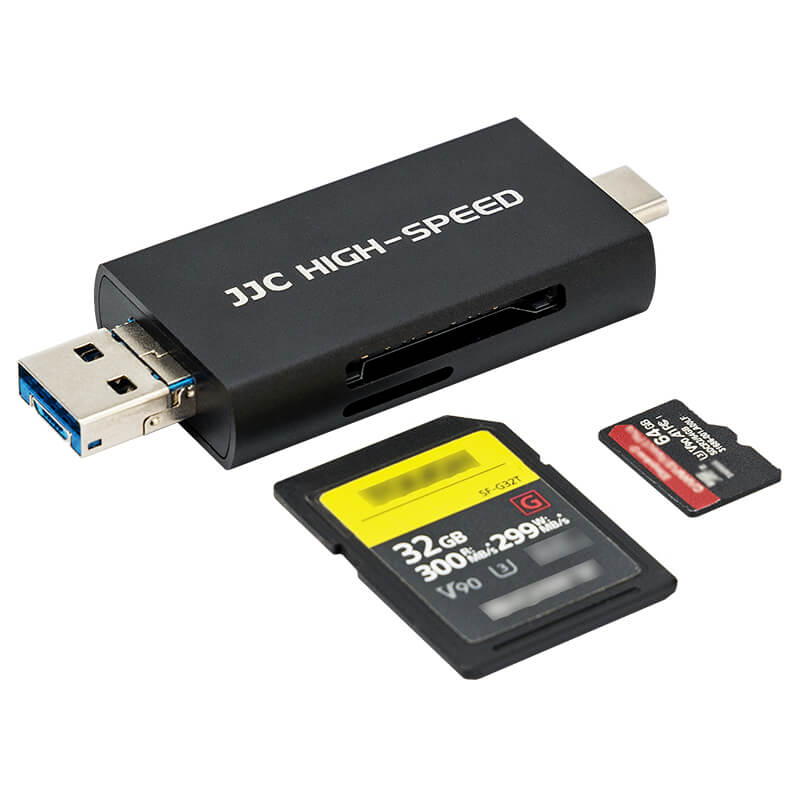 JJC JJC Minnekortleser 3i1 USB 3.1 for SD/SDHC/SDXC minnekort