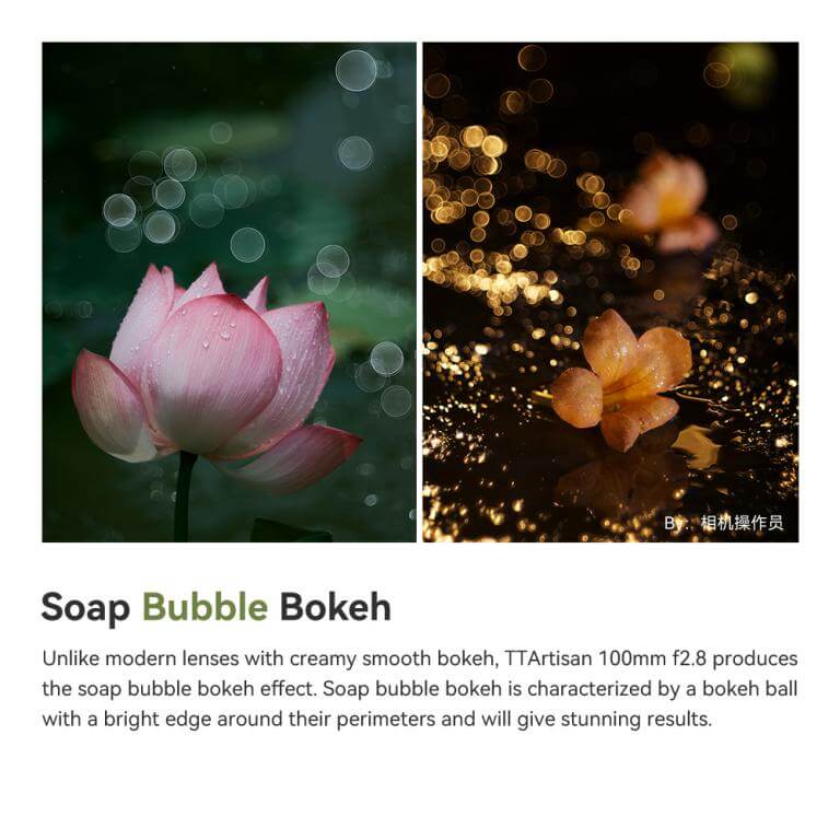 TTArtisan TTartisan 100mm f/2.8 Soap Bubble Bokeh M42-fattning