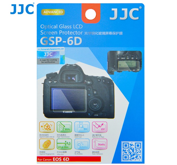 JJC JJC Skjermbeskytter for Canon EOS 6D optisk glass 9H