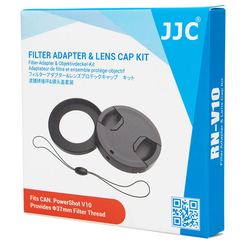 JJC JJC 2 i 1 Filteradapter 37mm & objektivdeksel for Canon PowerShot V10