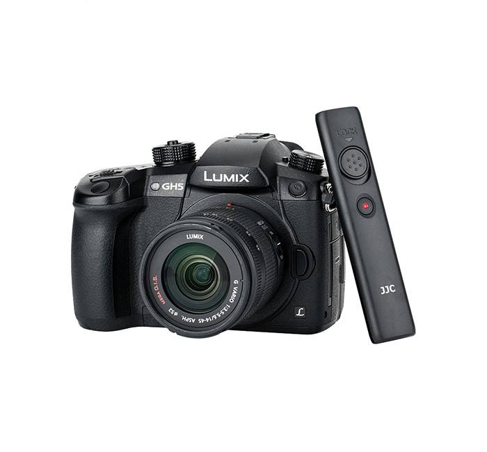 JJC JCC fjernkontroll for Panasonic erstatter DMW-RS2 med klämmfeste