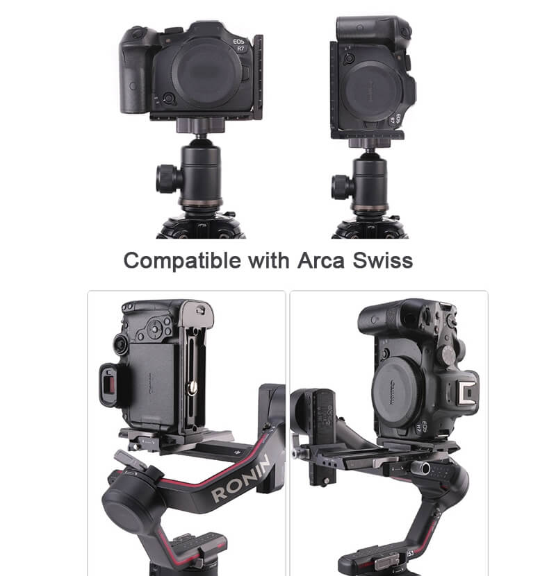 Unbranded L-bracket universal modell for spegellös systemkamera & dji ronin gimbal