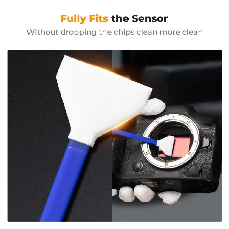 K&F Concept K&F Concept 10stk Rengöringsstkickor & rengjøringsvæske for APS-C bildsensor