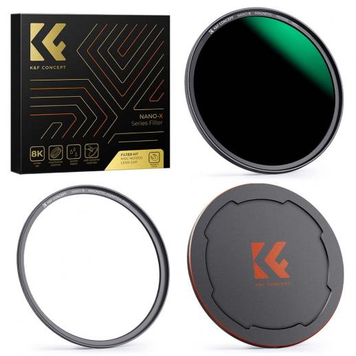K&F Concept K&F Concept Magnetisk ND1000-filter med adapterring og objektivlokk