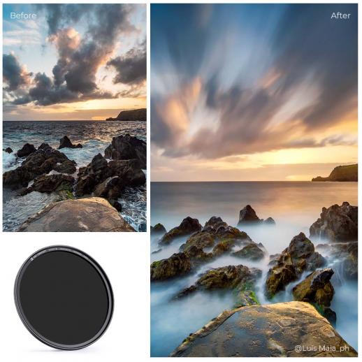 K&F Concept K&F Concept Magnetisk ND1000-filter med adapterring og objektivlokk