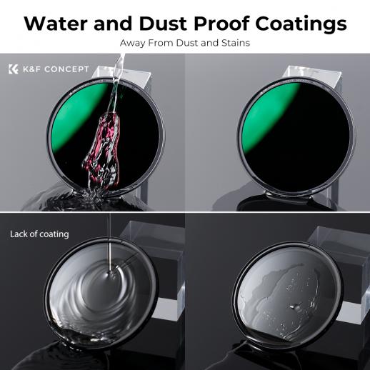 K&F Concept K&F Concept Magnetisk ND1000-filter med adapterring og objektivlokk
