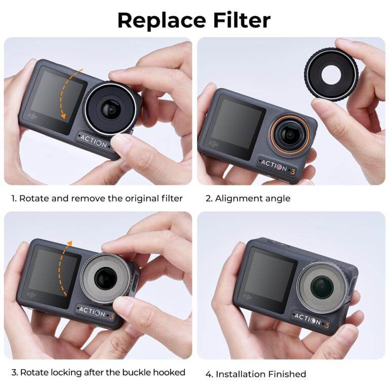 K&F Concept K&F Concept Nano-X ND4-filter for DJI Osmo Action 3