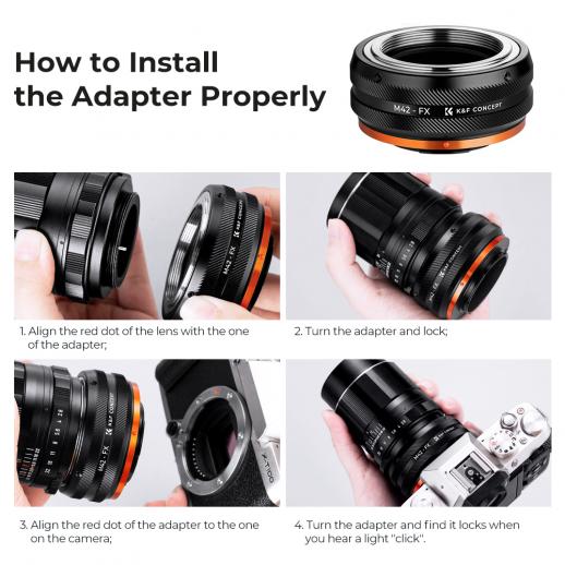 K&F Concept K&F Concept Objektivadapter IV Pro for M42-objektiv for Fujifilm X