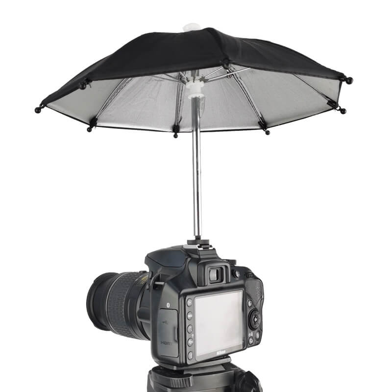 Unbranded Paraply av mini-modell som skyddar kameran mot regn blixtskofästke