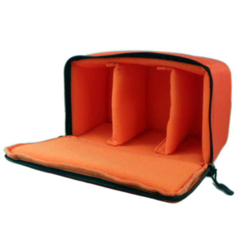 Unbranded Innerveske for kamera & optik med handtag 26x15x14cm Orange