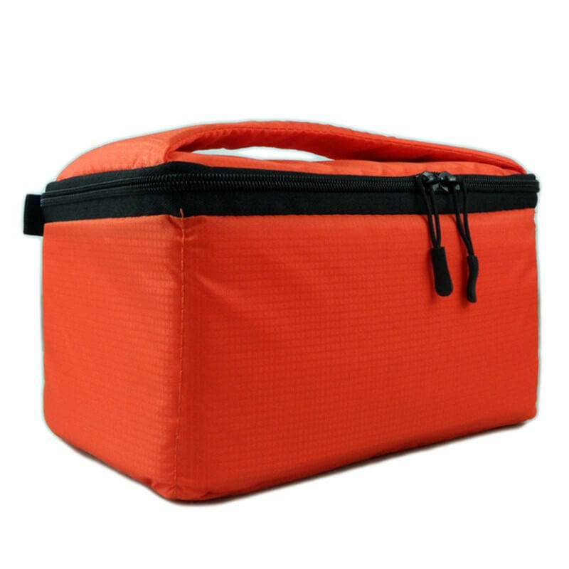 Unbranded Innerveske for kamera & optik med handtag 26x15x14cm Orange