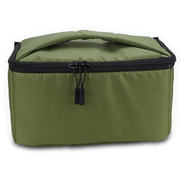 Unbranded Innerväska grön för kamera & optik med handtag 26x15x14cm