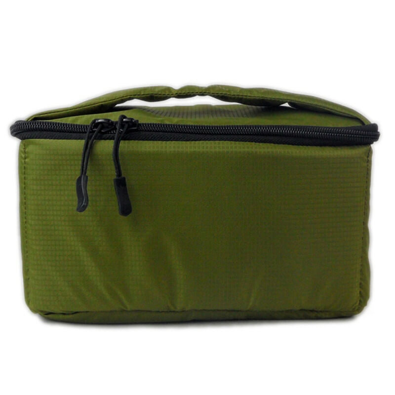 Unbranded Innerväska grön för kamera & optik med handtag 26x15x14cm