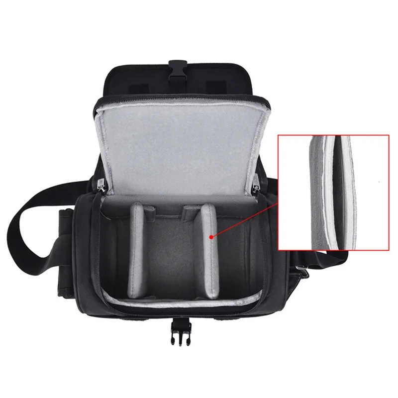  Caden D27 trendy svart Axelveske for kameraet 24x19x14cm Rask levering fra Sverige.