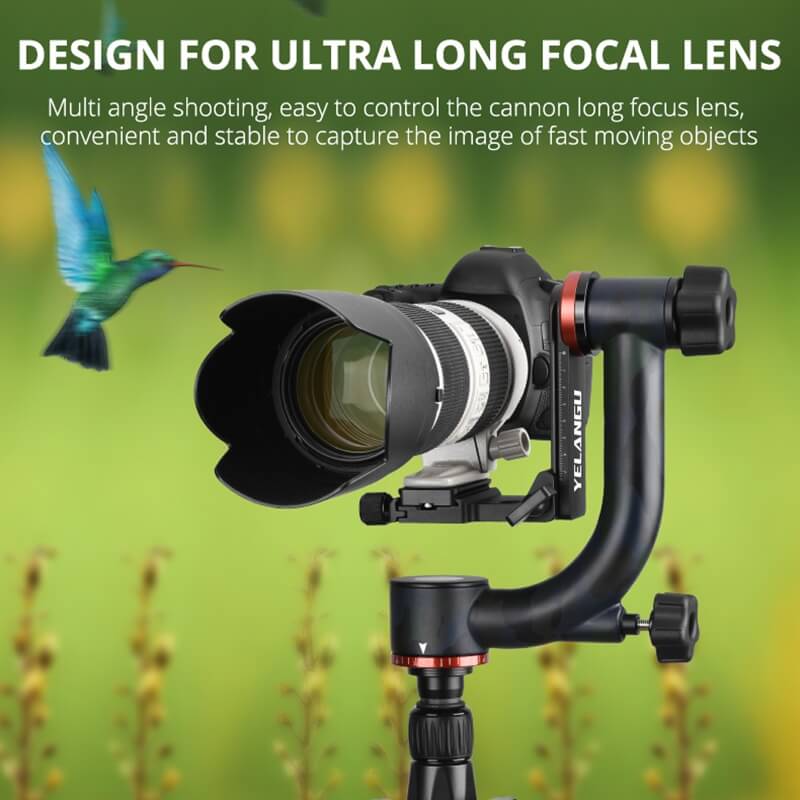 YELANGU Yelangu A203 Robust gimbal av karbonfiber for tyngre kameraer og objektiv 25kg