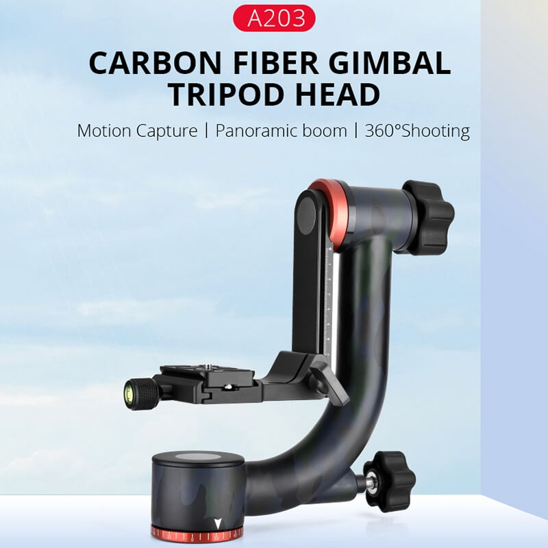 YELANGU Yelangu A203 Robust gimbal av karbonfiber for tyngre kameraer og objektiv 25kg