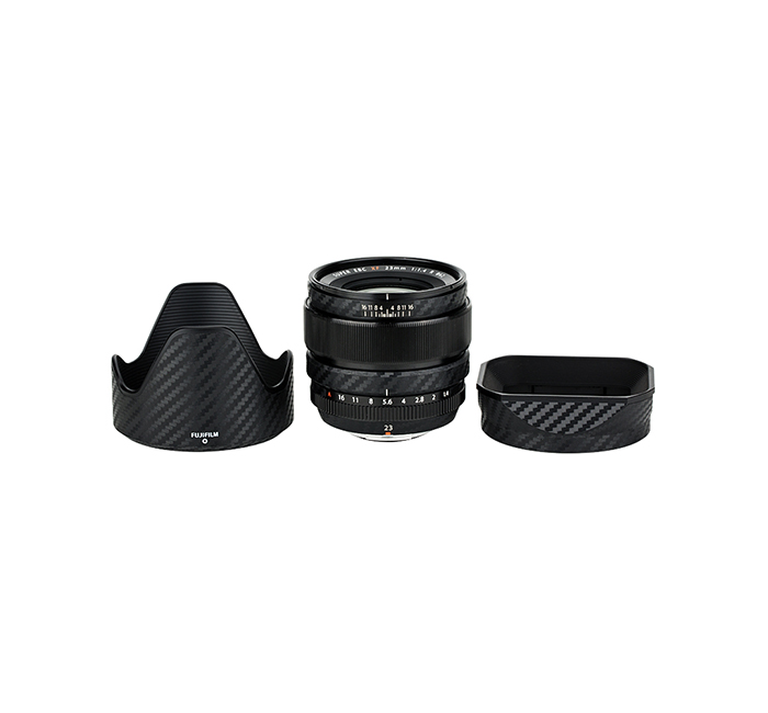 Kiwifotos Kiwifotos Skin for FUJIFILM XF 23mm f / 1.4 R - Svart karbonfiberfilm