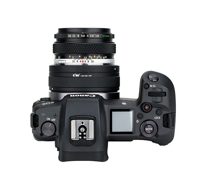 Kiwifotos Kiwifotos Objektivadapter for Olympus OM for Canon R kamerahus