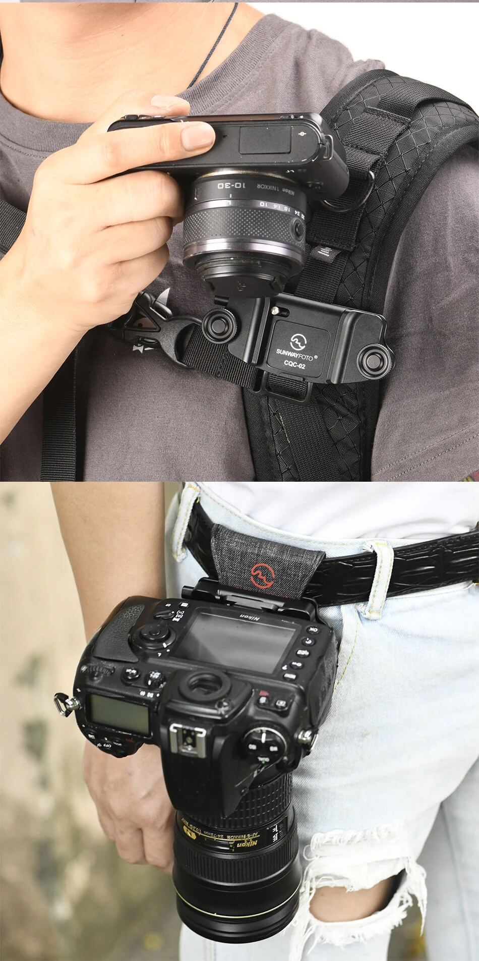 Sunwayfoto Sunwayfoto CQC-01 Kamerahylster med feste & Arca platta