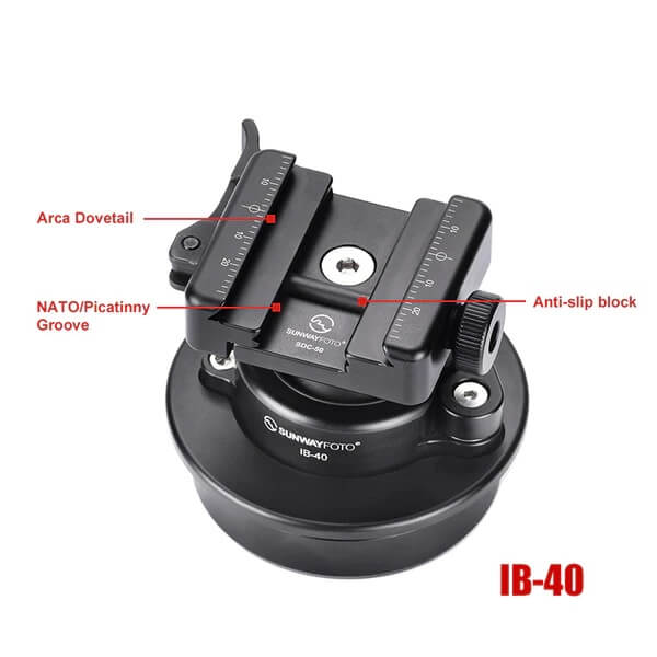 Sunwayfoto Sunwayfoto IB-40 Lavprofilskulehode for Picatinny/Nato-fästen & Arca Swiss