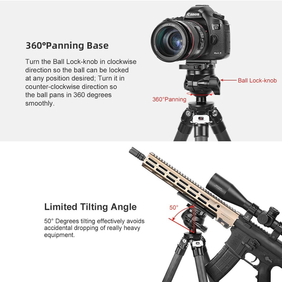 Sunwayfoto Sunwayfoto IB-60 kulehode Inverted for Picatinny/Nato-fästen & Arca Swiss
