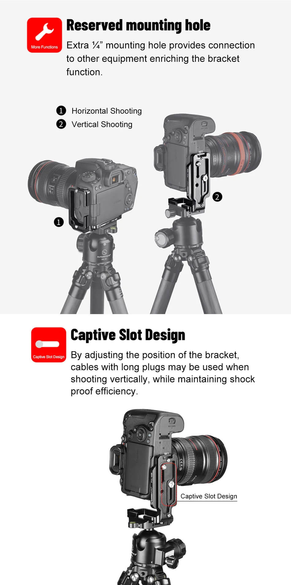 Sunwayfoto Sunwayfoto l-bracket for Canon EOS 90d