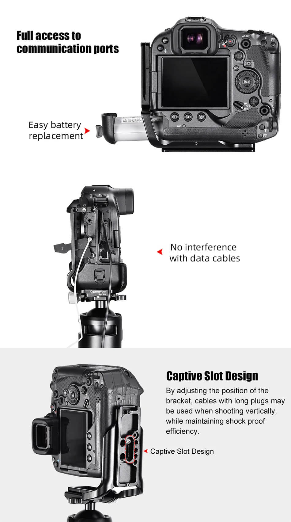 Sunwayfoto Sunwayfoto l-bracket for Canon EOS R3