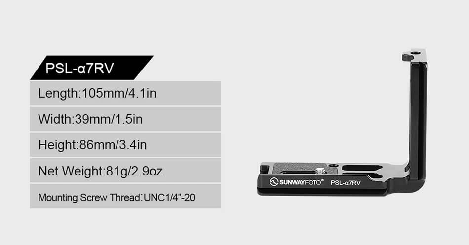 Sunwayfoto Sunwayfoto l-bracket for Sonyy A7Rv