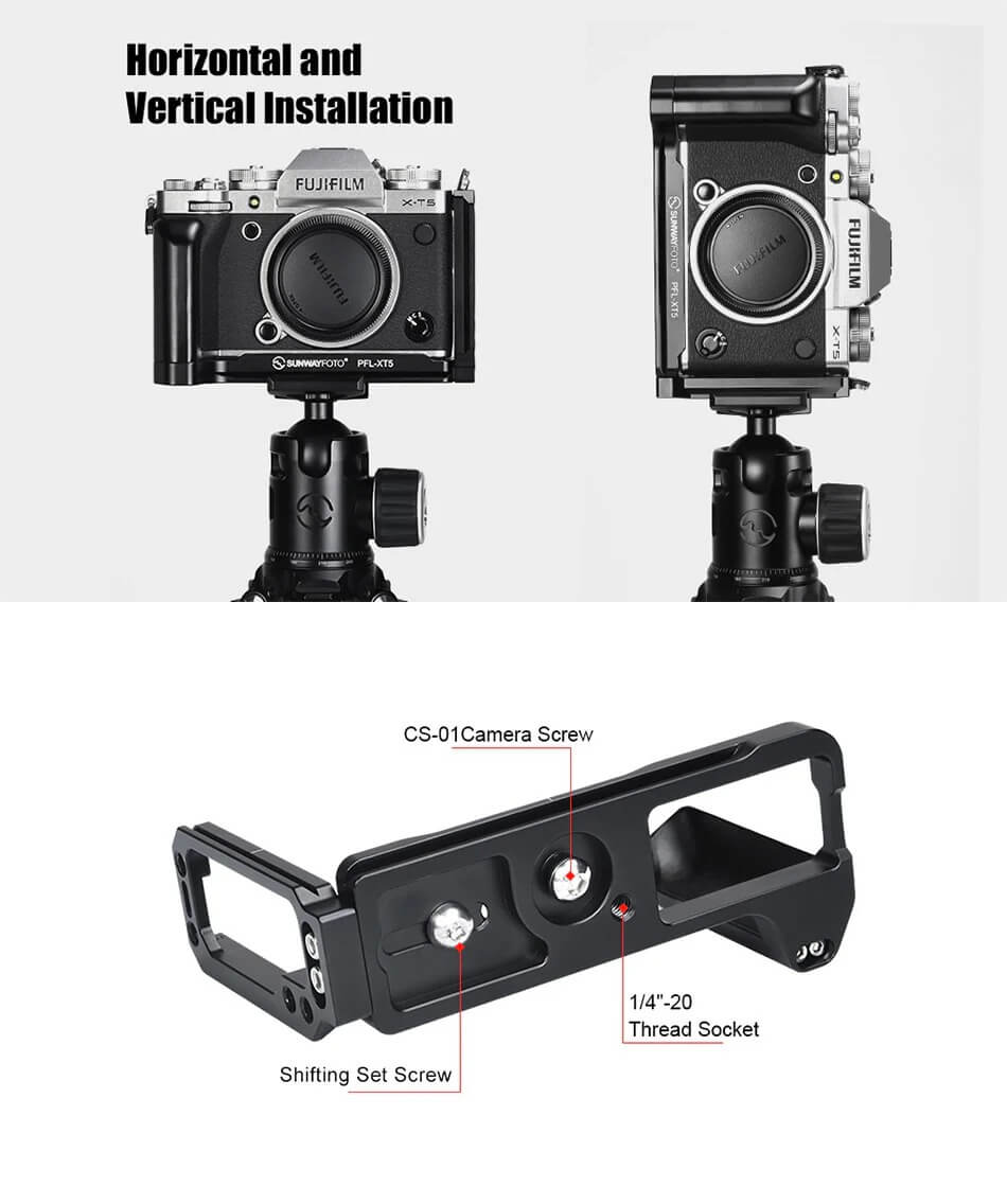 Sunwayfoto Sunwayfoto l-bracket med håndgrep for Fujifilm X-T5