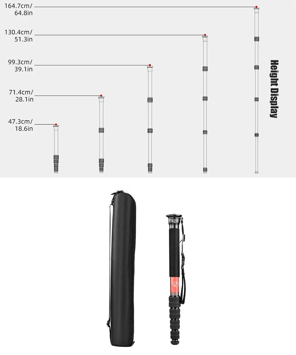 Sunwayfoto Sunwayfoto M3250C Enbensstkativ av kolfiber