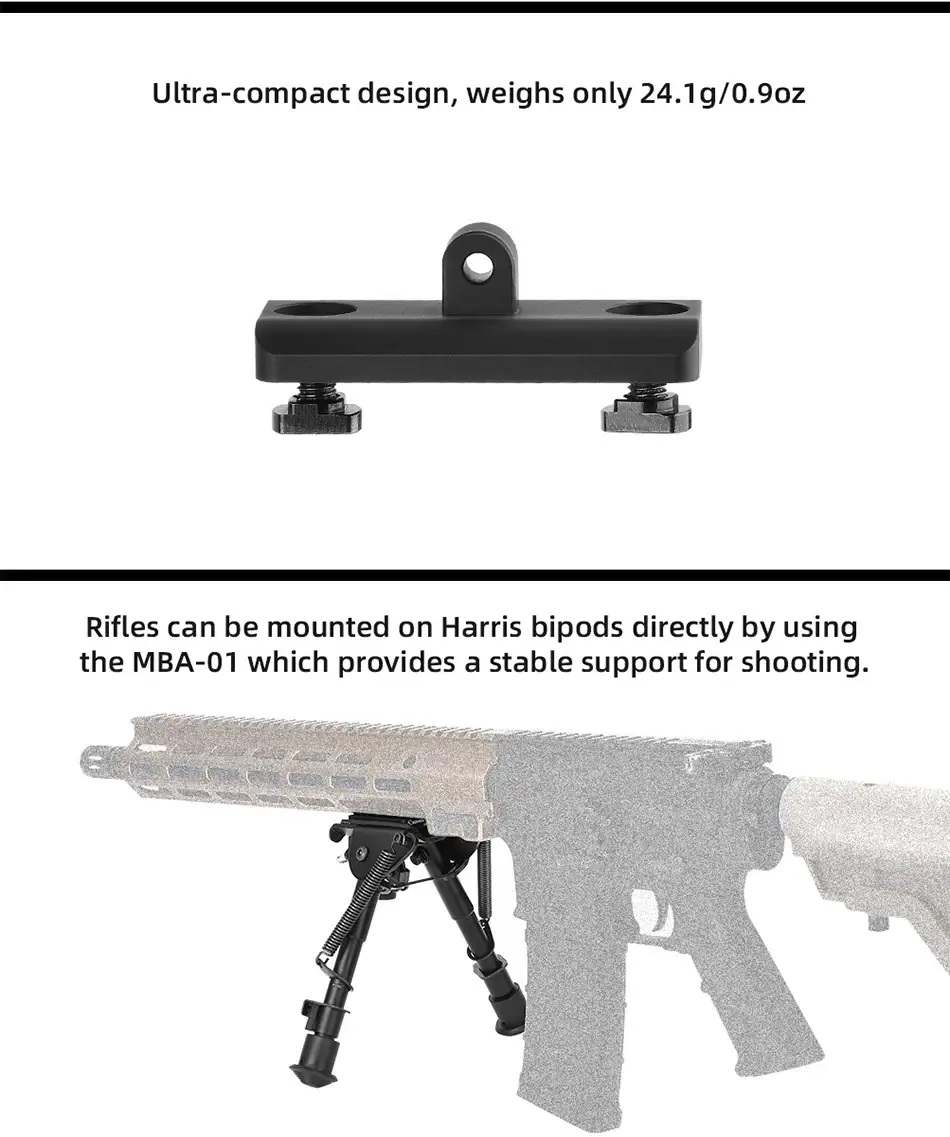Sunwayfoto Sunwayfoto mba-01 bipod-adapter harris passar m-lok