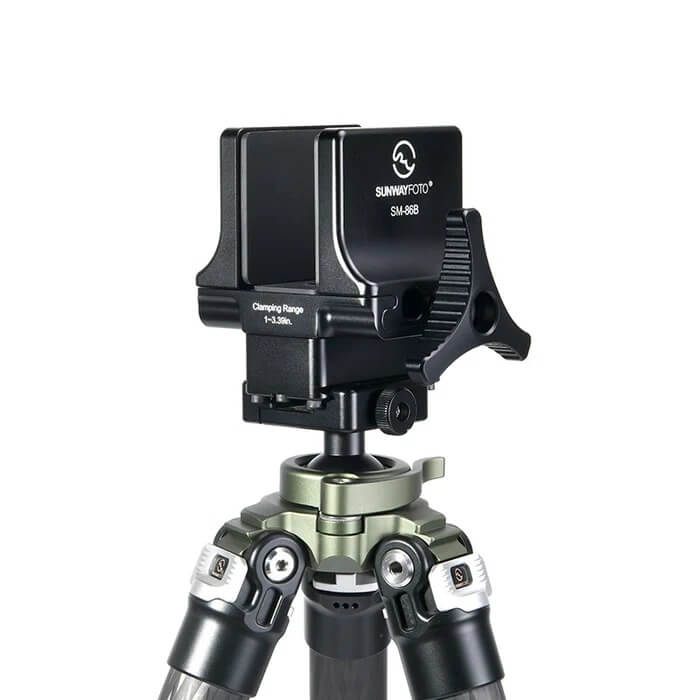 Sunwayfoto Sunwayfoto sm-86b – robust sadelfäste for jakt och Arca Swiss stativ