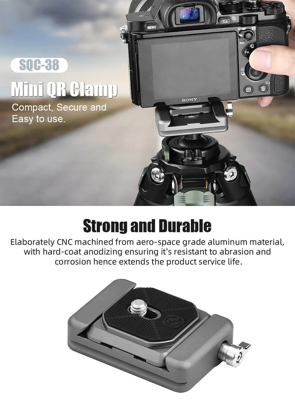 Sunwayfoto Sunwayfoto sqc-38 raskkoblingsfeste 38mm och qr-platta