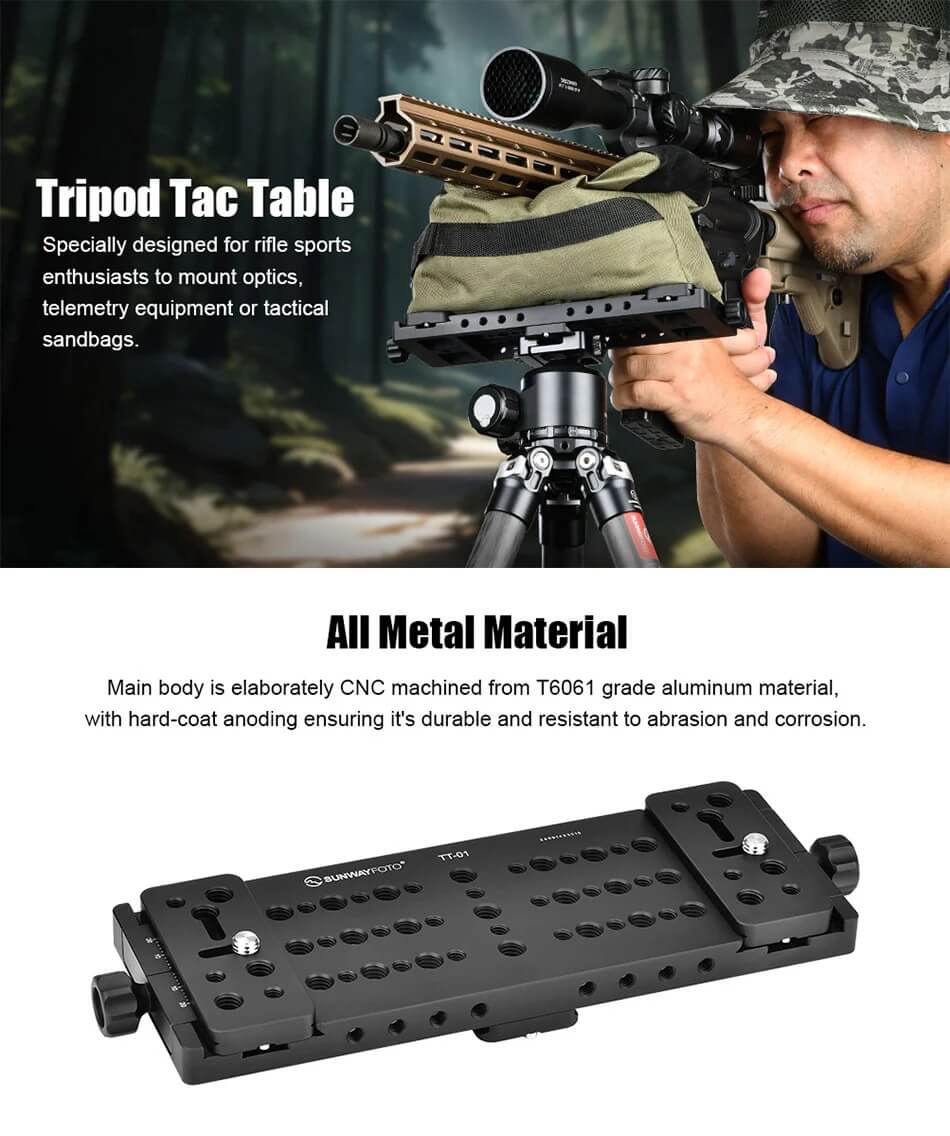 Sunwayfoto Sunwayfoto tt-01 multifunktionell monteringsplattform 285x91mm med arca-skena