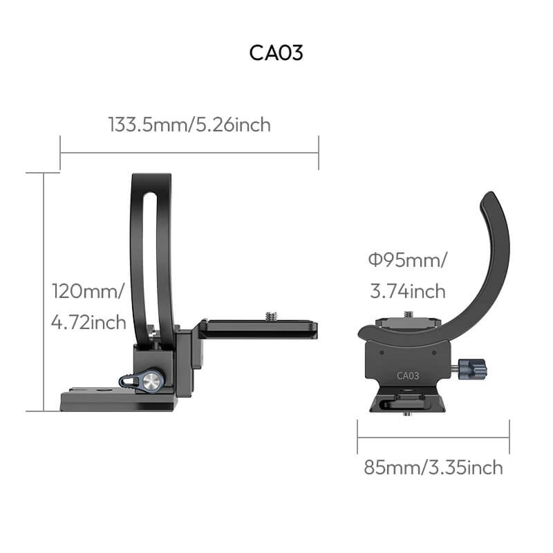 Ulanzi Ulanzi ca03 95mm objektivkrage med justerbar arca-platta