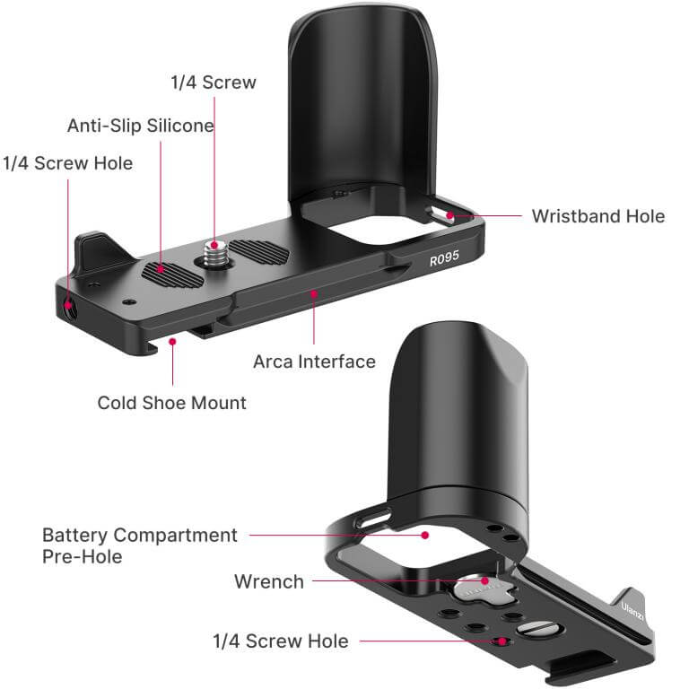 Ulanzi Ulanzi r095 l-bracket med handtag for Sonyy zv-e10