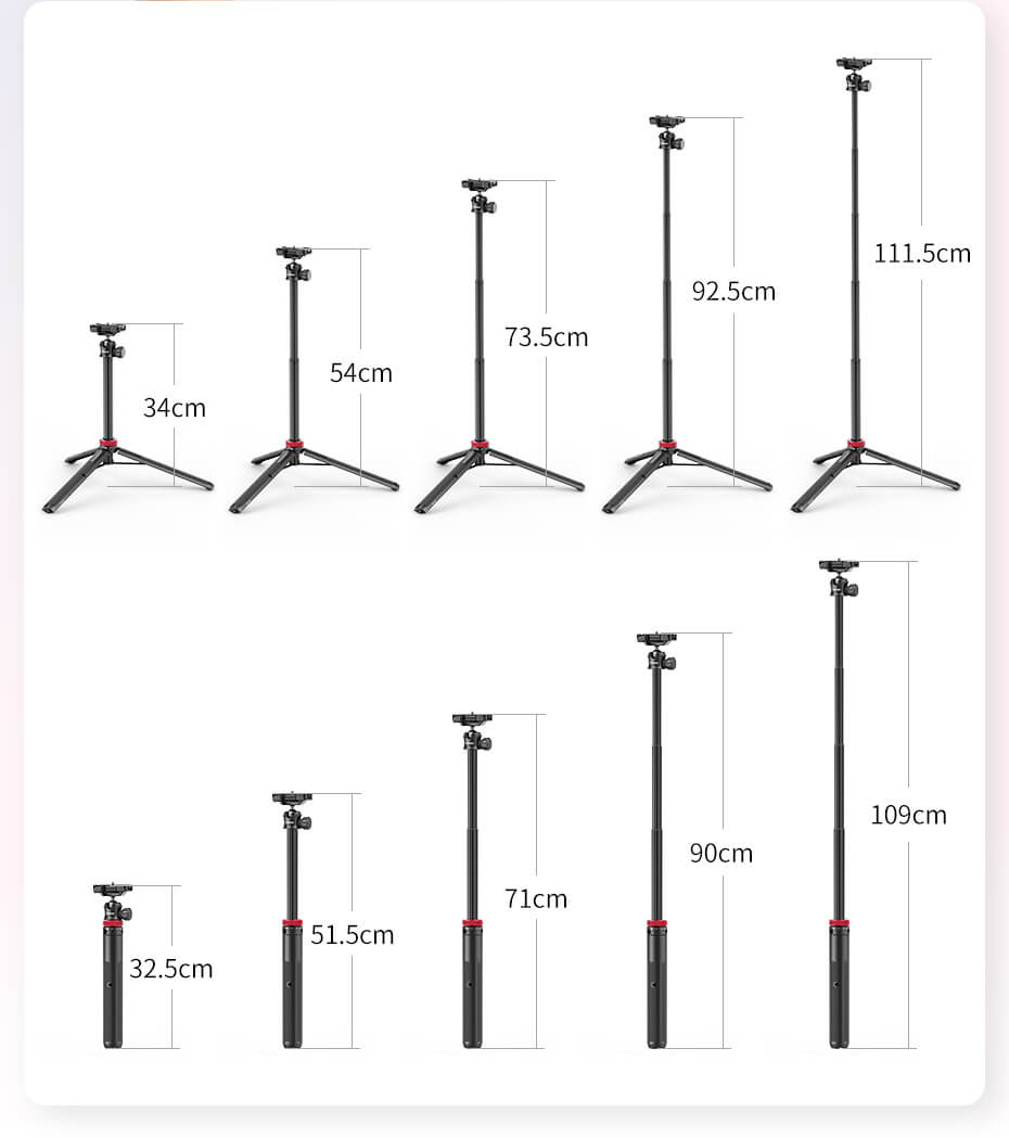Ulanzi Ulanzi Stativ & selfiestang 109cm 2-i-1-paket for kamera och mobil